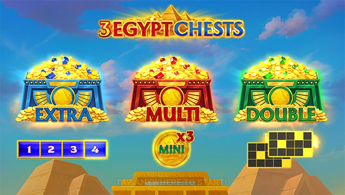 3 EGYPT CHESTS